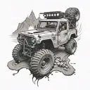 off road vehicles tattoo design idea