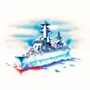Battleship tattoo design idea