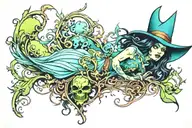 wicked defying gravity tattoo design idea
