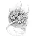 trophy with Floozi written in it tattoo design idea