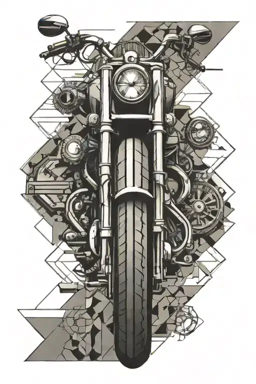 Harley Davidson motorcycle tattoo design idea
