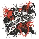 savage grass tattoo design idea