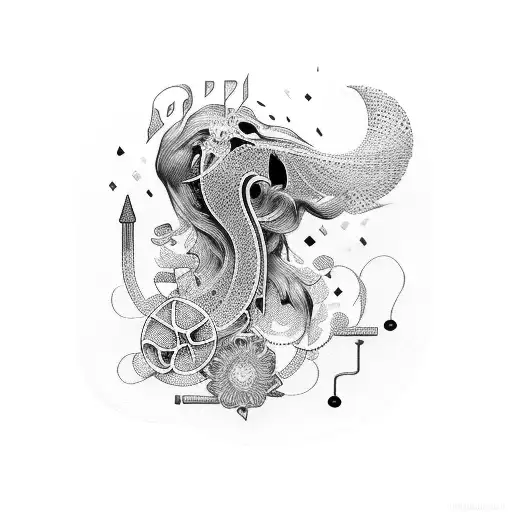 amor a la musica tattoo design idea