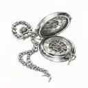 pocket watch broken over time, completely exploded, tattoo design idea