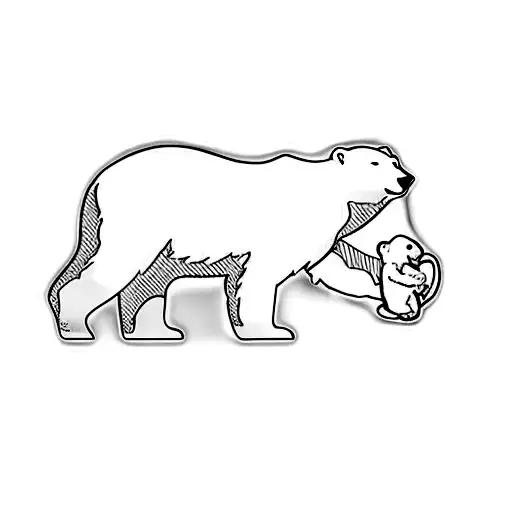 polar bear tattoo design idea
