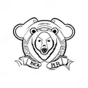 Bear beer tattoo design idea