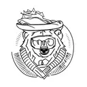 Bear beer tattoo design idea