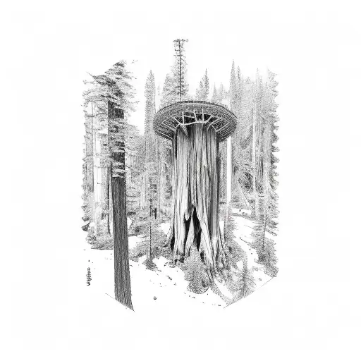Redwood Forest tattoo design idea