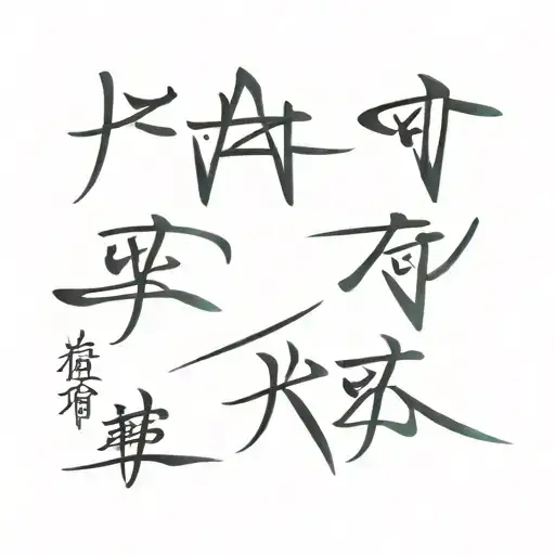 chinese writing tattoo design idea