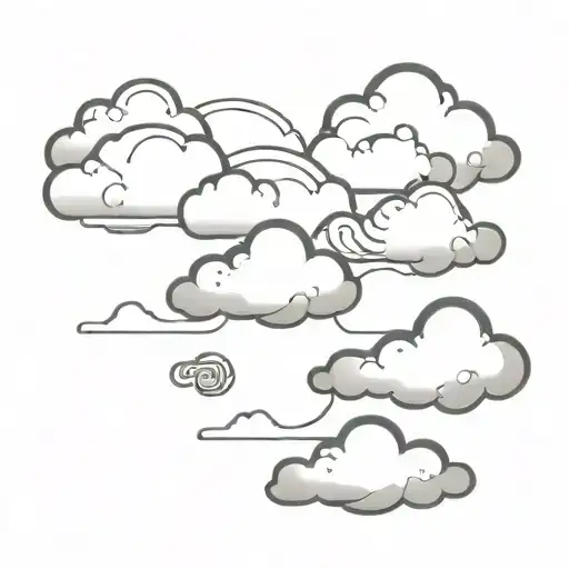 chinese cloud artwork tattoo design idea