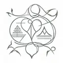 Symbol of four brothers tattoo design idea