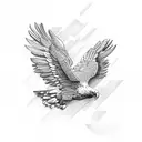 Mexican eagle with spread wings tattoo design idea