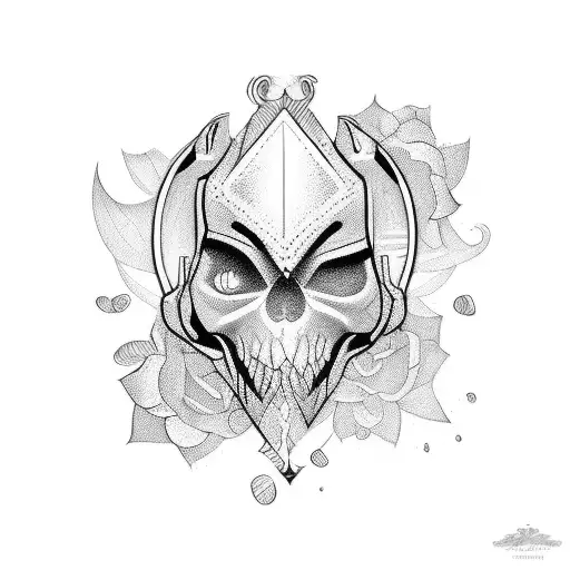 solid black tattoo design idea