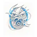 thunder storm  tattoo design idea