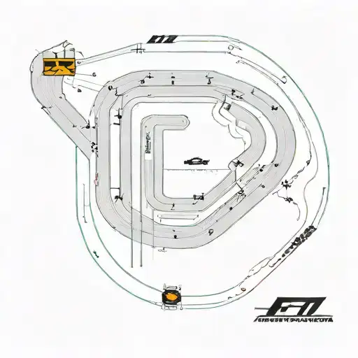 F1 Monza track and Leclerc wininning in 2024 tattoo design idea