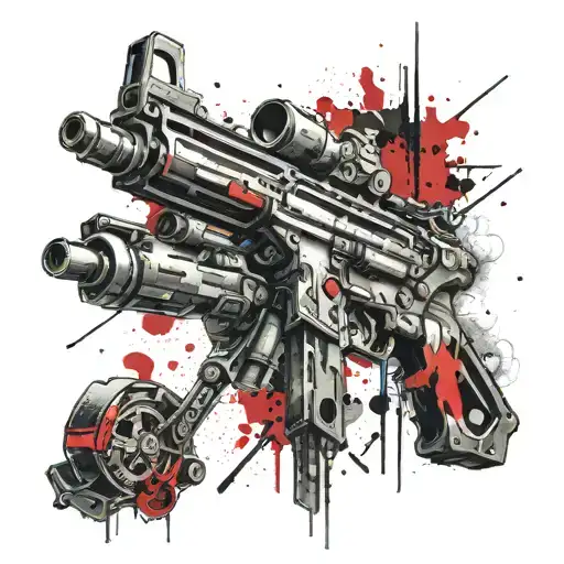 mixed call of duty and THC chemical structure tattoo design idea