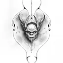 Lucifer´s last tear tattoo design idea