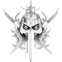 goth sword for arm tattoo design idea