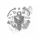 sailor memorial tattoo design idea