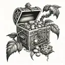 treasure chest tattoo design idea