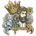 Jesus is King  tattoo design idea