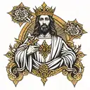 Jesus is King  tattoo design idea