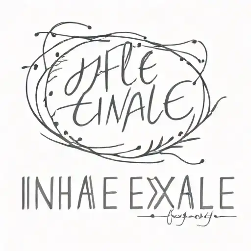 inhale exhale tattoo design idea