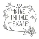 inhale exhale tattoo design idea