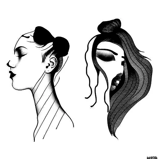 Mia & Scarlett China and USA tattoo design idea