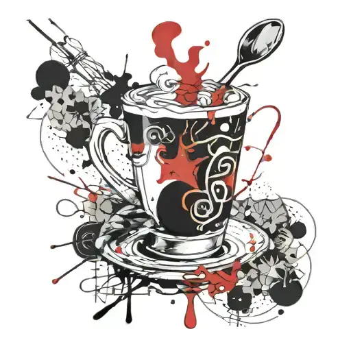 left switch barista spoon tattoo design idea