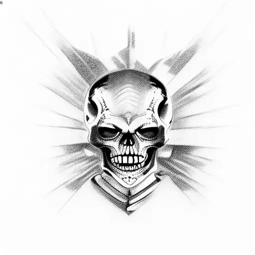 skeleton riding a motorcycle tattoo design idea