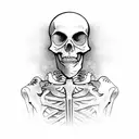 skeleton riding a motorcycle tattoo design idea