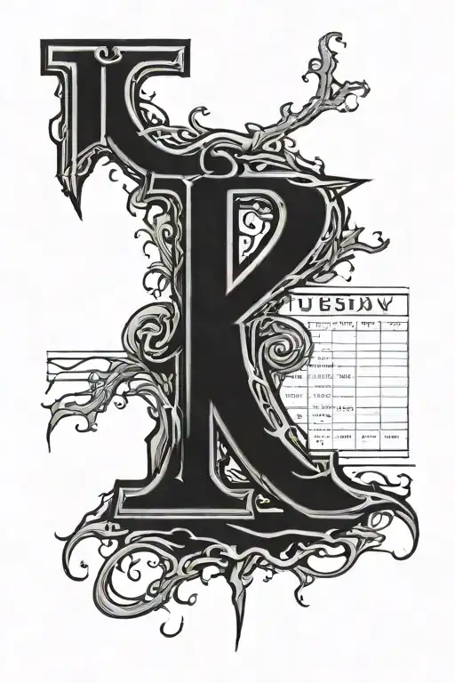tuesday 1 2003 calendar card with rip information tattoo tattoo design idea