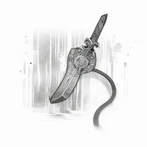 A game controller morphing into a Viking axe tattoo design idea
