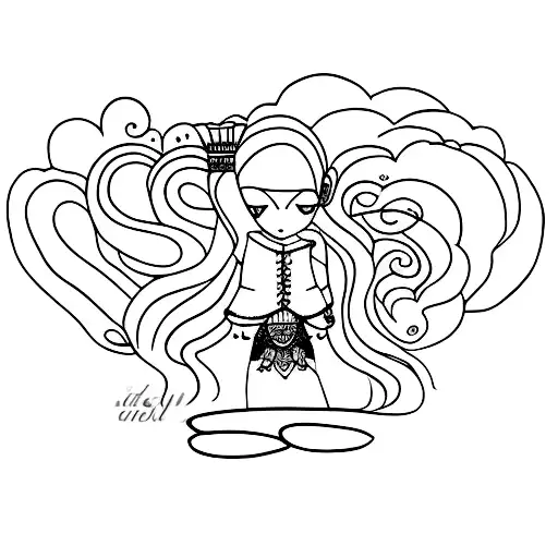 3 daughters tattoo design idea