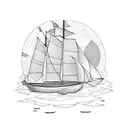 sailing, 3 daughters tattoo design idea