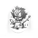 chucky as a kaws figure tattoo design idea
