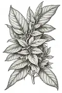 sage leaves tattoo design idea