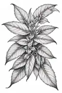 sage leaves tattoo design idea