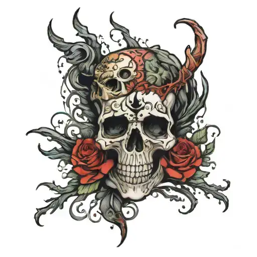 As I walk through the shadow of death  I fear no evil  tattoo design idea