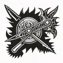 sawblade tool tattoo design idea