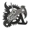 sawblade tool tattoo design idea