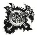 sawblade tool tattoo design idea