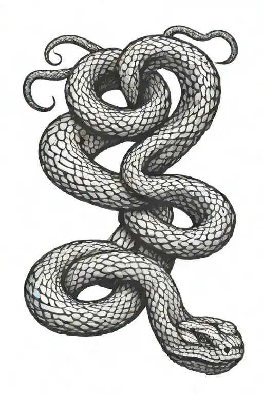 snake wrapped around ankle and travels up the leg tattoo design idea