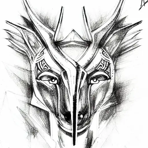 Anubis tattoo design idea