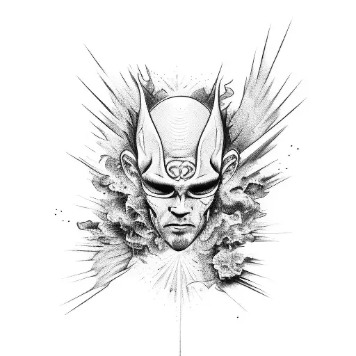 Icarus falling tattoo design idea