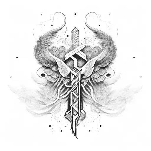 Caduceus  tattoo design idea