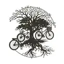 An intricate tree of life design incorporating elements of biking, canoeing, and hiking tattoo design idea