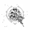 marine scout sniper tattoo design idea