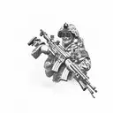 marine scout sniper tattoo design idea